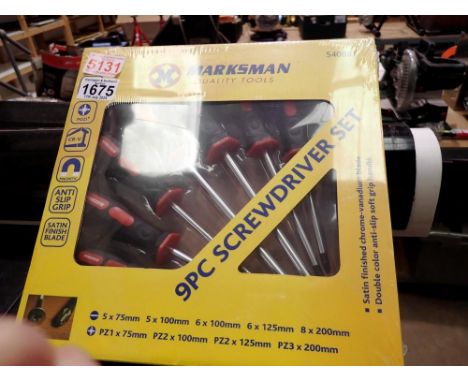 Sealed Marksman 9pc screwdriver set. UK P&amp;P Group 2 (£20+VAT for the first lot and £4+VAT for subsequent lots) 