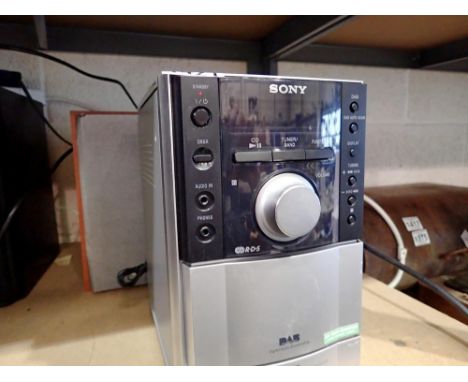 Sony HCD-EH20DAB mini hifi, CD/radio/cassette, with speakers. Tested and working. All electrical items in this lot have been 