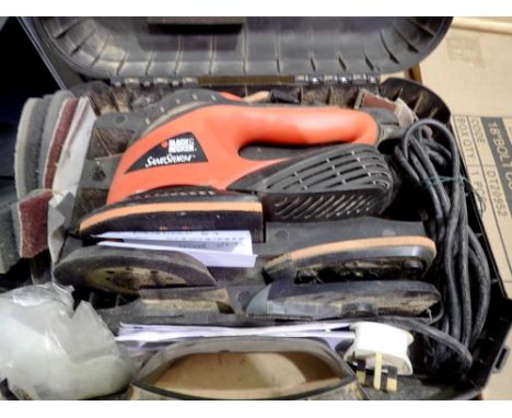 Black &amp; Decker sandstorm sander, in box. All electrical items in this lot have been PAT tested for safety and have passed