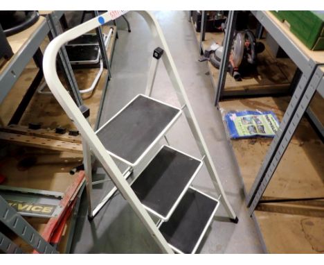 Three step rubber tread stepladder. Not available for in-house P&amp;P 
