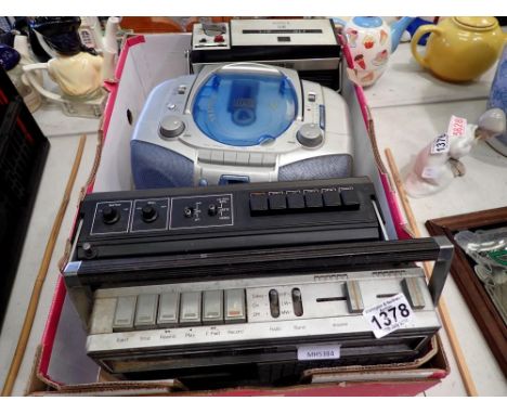 Three radios and a standard SR 250 tape recorder. Not available for in-house P&amp;P 