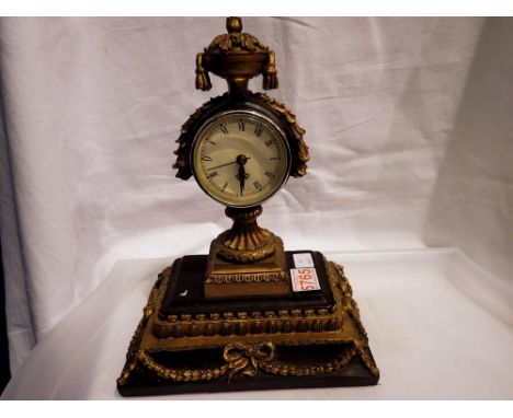 Regency style mantel clock, hour hand loose. UK P&amp;P Group 2 (£20+VAT for the first lot and £4+VAT for subsequent lots) 