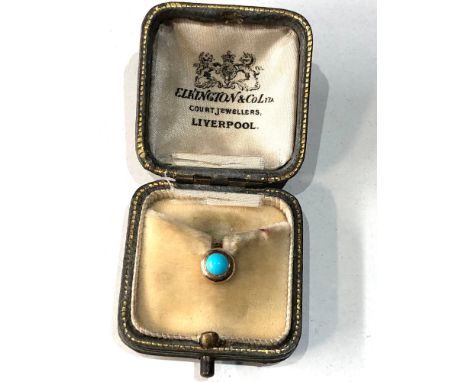 15ct gold /enamel set gents stud 