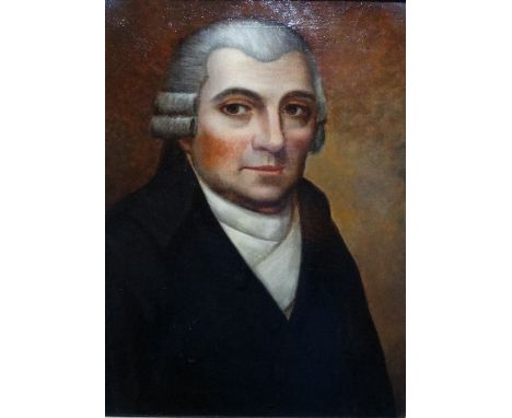 *Item to be collected from Friargate, Derby* English school (19th century), portrait of a gentleman wearing a wig, unsigned o