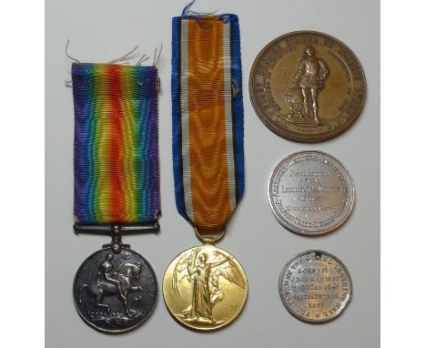 *Item to be collected from Friargate, Derby*World War I interest - a 1914-1918 medal, awarded to 190077 SJT. J.W. Wilmot; tog