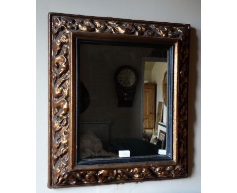 *Item to be collected from Friargate, Derby*A 19th century gilt gesso rectangular wall mirror, the mirror approx 40.5cm x 32c