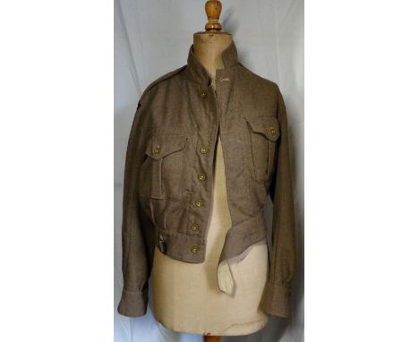 *Item to be collected from Friargate, Derby*A British Army battledress blouse, 1940/1949?? pattern, size number 10, R.O.F Cho