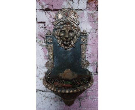 *Item to be collected from Friargate, Derby*Two wall mounted water fountains, both with lion masks (2)Condition - wear and te