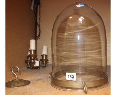A glass hanging lantern