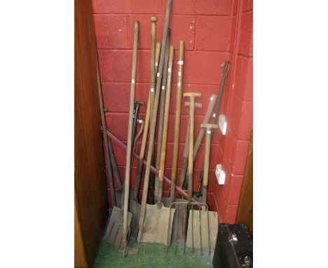 Vintage Tools - potato fork; Irish slasher; spades; hoes; etc.