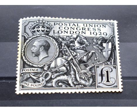 GB - 1929 puc £1 mint, light tone patch on gum, well centred, fine perfs. 