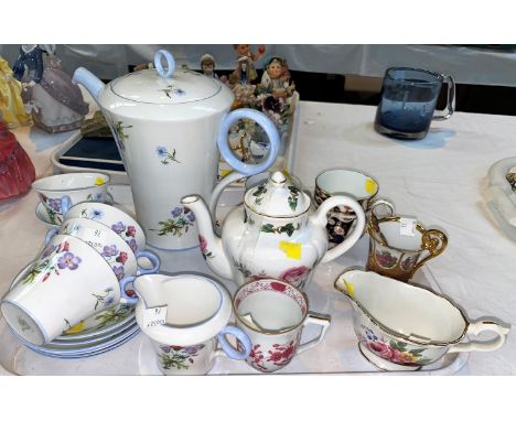 Shelley coffee  pot 2328, 5 matching cups and saucers other similar decorative teaware 