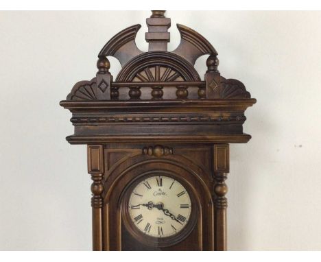 COLLECTION OF WALL CLOCKS AND A CIRCULAR WEATHER STATION including an example by Simpson Wigton, another by Camelot and anoth
