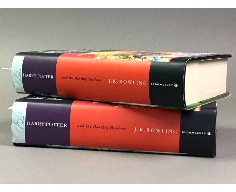 COLLECTION OF FIVE HARRY POTTER FIRST EDITION BOOKS comprising of 'Harry Potter and thee Deathly Hallows' (3), 'Harry Potter 