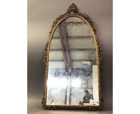 GILT MIRROR ALSO A PRINT AND A CLOCK  the clock modelled with a mother and child69cm x 36cm Qty: 3