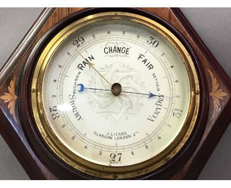J.LIZARS BAROMETER AND OTHER ITEMS  including a Japanese letter press and brass items