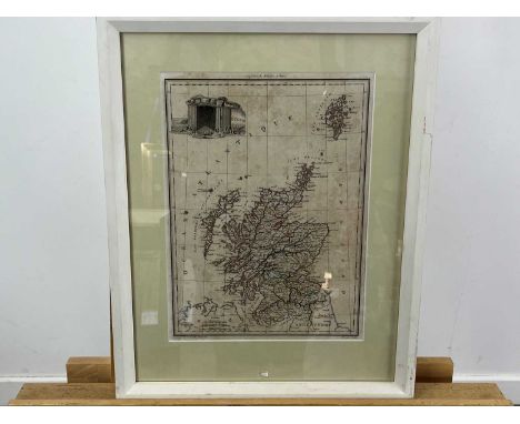 FOUR ANTIQUARIAN PRINTS comprising two 19th century maps after J.B. Tardieu, the first depicting Scotland, the second Ireland