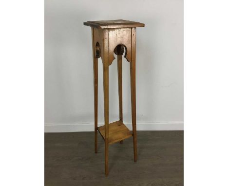 BENTWOOD PLANT STAND AND A PLANT TABLE  the plant stand with two tiersplant stand 91cm high, plant table 102cm highQty: 2No w