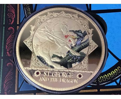 THE LEGEND OF SAINT GEORGE TWO COIN SET AND OTHER COINS also including a Canada 1985 silver $20 coin and other Crowns