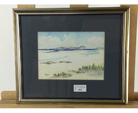 K A WYLIE (SCOTTISH 20TH CENTURY), WESTERN ISLES BEACH watercolour on paper, signedmounted, framed and under glassoverall siz