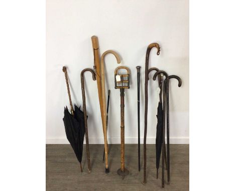 VINTAGE SHOOTING STICK AND OTHER STICKS  including canes and umbrellas 