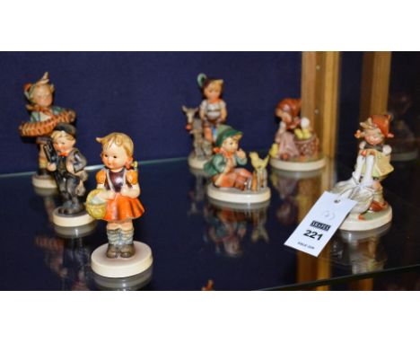 Seven Hummel figures, to include a Goebel example, 9, 10 & 12cm high (7)