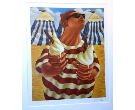 Graham McKean
'Holiday In The Sun'
Limited edition print no. 187/495, signed in pencil lower right, 45.5cm x 38cm