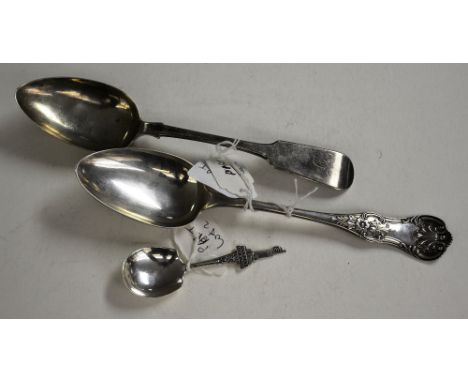 A Glasgow silver tablespoon by Wm Clarke Shaw 1855, together with another by Wilson and Sharp (of Edinburgh) 1859, and a Scot