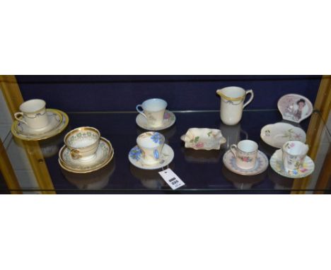 Quantity of early 20th century Shelley porcelain, cabinet cups, coffee cans with saucers,  to include wild anemone and croche