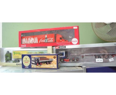 Four model trucks