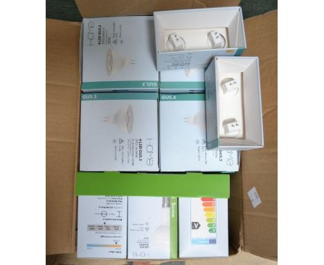 Selection of unused light bulbs various