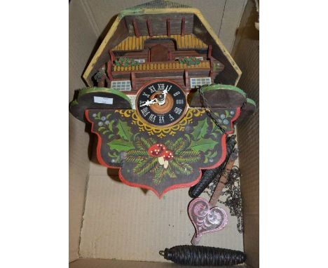 A painted Swiss cuckoo clock