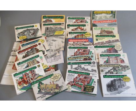 Micro Models cut-out card kits of architectural subject and Micro Model instruction book (24)