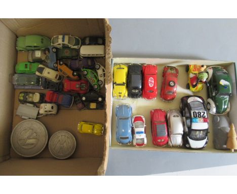 Unboxed V.W. Beetle models by various makers in smaller scales, G-P