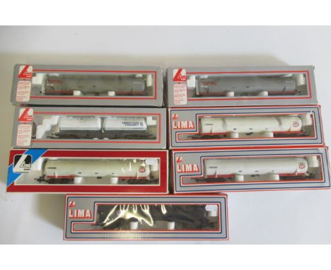 Seven Lima large bogie tanker wagons and items, boxed G