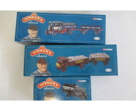 Three Corgi Fred Dibnah's Choice models comprising Foden oil tanker, Sentinel coal wagon and trailer and Foden Ale wagon and 