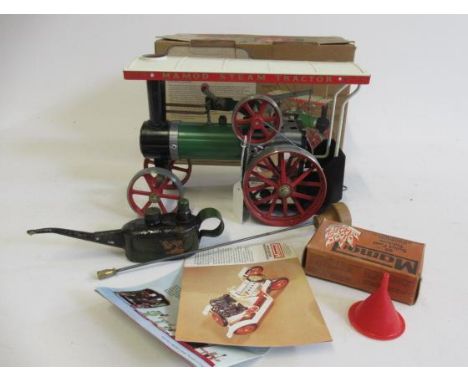 Mamod TE1a traction engine box with accessories, very little use, G-E