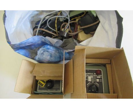 12v model train controllers by Meccano, some items boxed, G-E