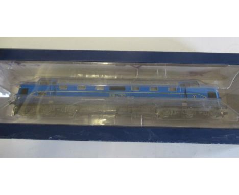 Bachmann Prototype blue Deltic locomotive in weathered finish, possibly with DCC sound chip, unable to confirm, boxed, G-E