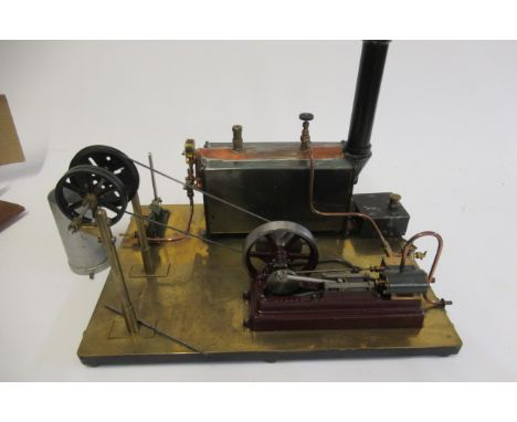 Stuart S10 Mill Engine with Sprit Fired Boiler, water and pressure gauges. Displacement lubricator and hand operated water fe