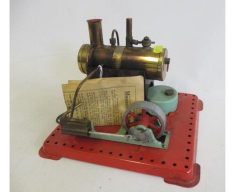 Mamod SE2 steam engine with whistle and spirit burner, F