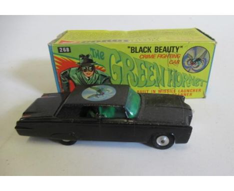 Corgi 268 The Green Hornets Black Bentley, missing missile and radar scanner, no inside packing, box F, vehicle F-P