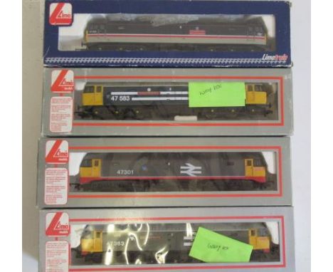 Four Lima B.R. diesels comprising Class 47-528, Class 47-583, Class 47-363 and Class 47-301, all items boxed, E