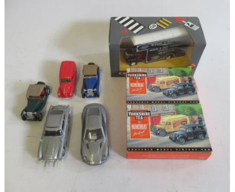 Eight Corgi and Lledo vehicles including Yorkshire Tea and O Series Bedford, some items boxed, E-F