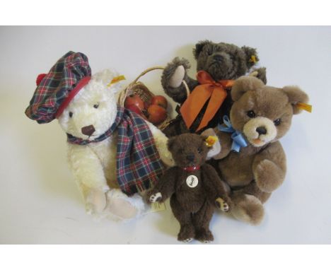 Four Steiff collector's teddies, comprising Hamish with certificate, Scrumpy with certificate, a 7 1/2" Steiff original bear 