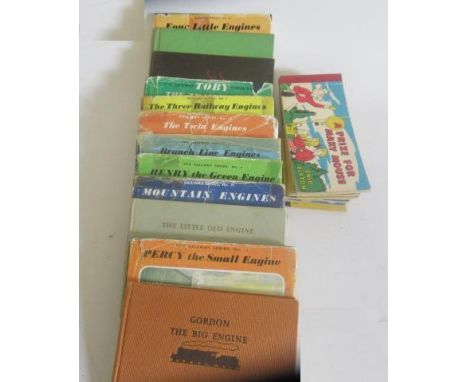 Twelve early editions of Thomas the Tank engine books by W. Awdry and nine editions of Mary Mouse by Enid Blyton, F