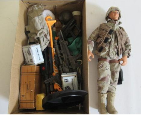 Modern issue Action Man type doll with military equipment, F