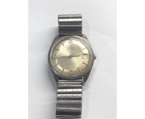 Vintage gents Edox automatic wristwatch the watch is ticking but no warranty given please see images for condition no warrant