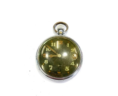 Vintage gents Jaeger Le Coultre GSTP WW2 military issued pocket watch hand-wind  spars and repairs/ 15 jewels, signed Jaeger 