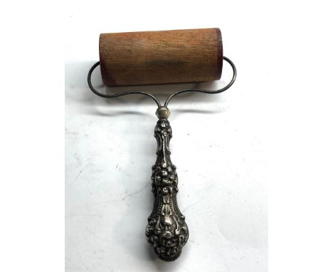 Antique silver handled ink roller 